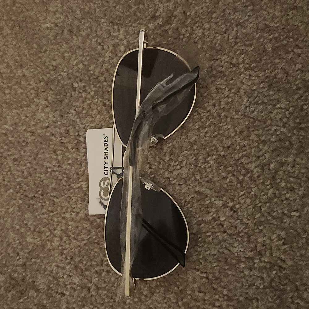 Silver Metallic Mirror Tinted Glasses View 4